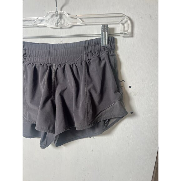 Lululemon Hotty Hot Size 4 High Rise Lined 2.5” Shorts Gray Swift Fabric. Q - Picture 2 of 5